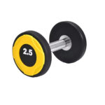 New dumbbell black/yellow round Old model